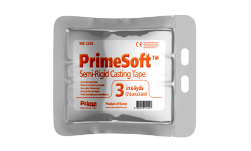 Бинт полімерний PrimeSoft 7.6 см х 3.6 м. рожевий